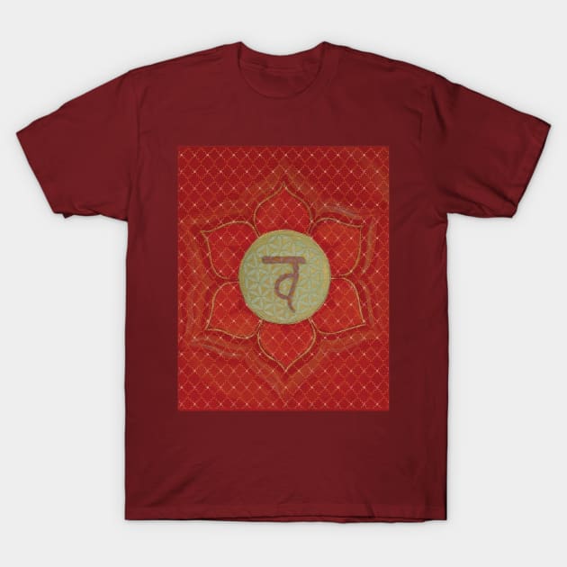 Sacral Chakra Swadhistana T-Shirt by shimaart